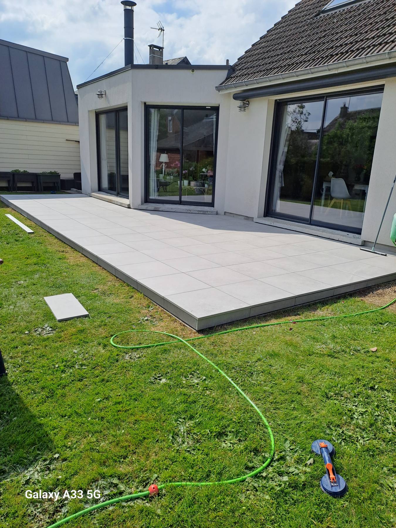 Pose terasse sur plots carrelage 80/80cm